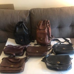 Bunch of Vintage Coach Bags.